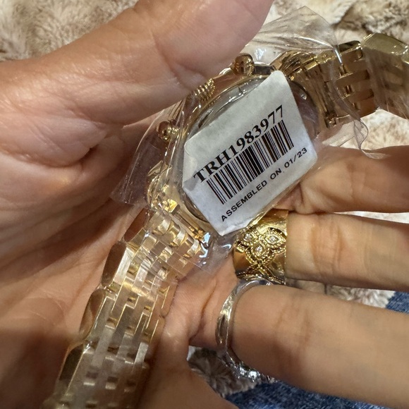 $2999 NEW MICHELE CSX-36 Gold-Tone Diamond Chronograph Watch | Swiss Quartz - Picture 7 of 8